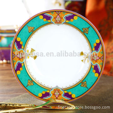 8.5 Inches Fine Hyper White Porcelain Luxury Dinner Plate of Summer of Persia